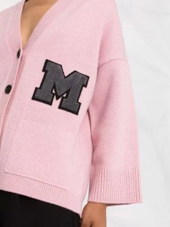 Maje logo knit cardigan