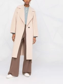 Maje felted wool belted coat