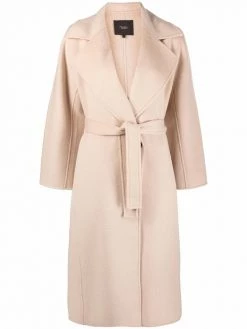 Maje felted wool belted coat
