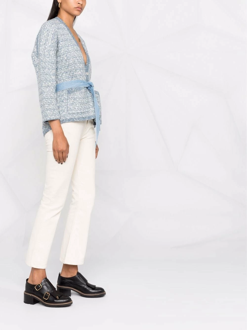 Maje Belted embroidered cardigan cardigans of women 8 Maje belted embroidered cardigan