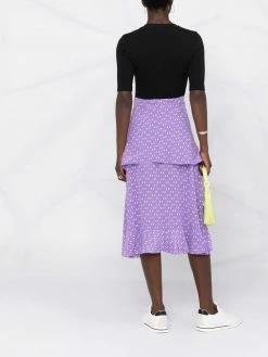 Maje panelled knot-front midi dress