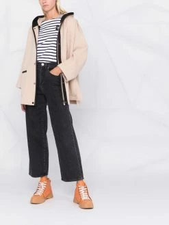 Maje hooded wool-blend coat