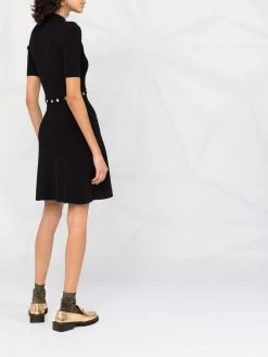 Maje button-detail knitted dress