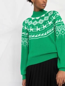 Maje intarsia-knit jumper