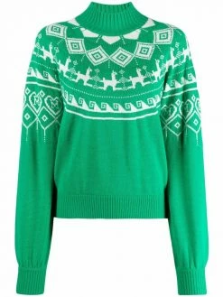 Maje intarsia-knit jumper