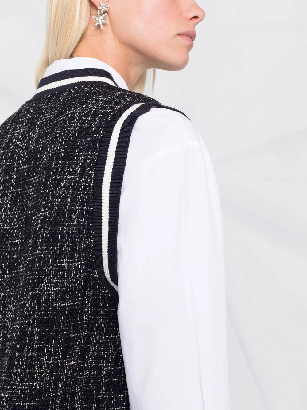 Maje Contrast trim knit vest knitted tops of women 5 Maje contrast-trim knit vest