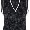 Maje contrast-trim knit vest