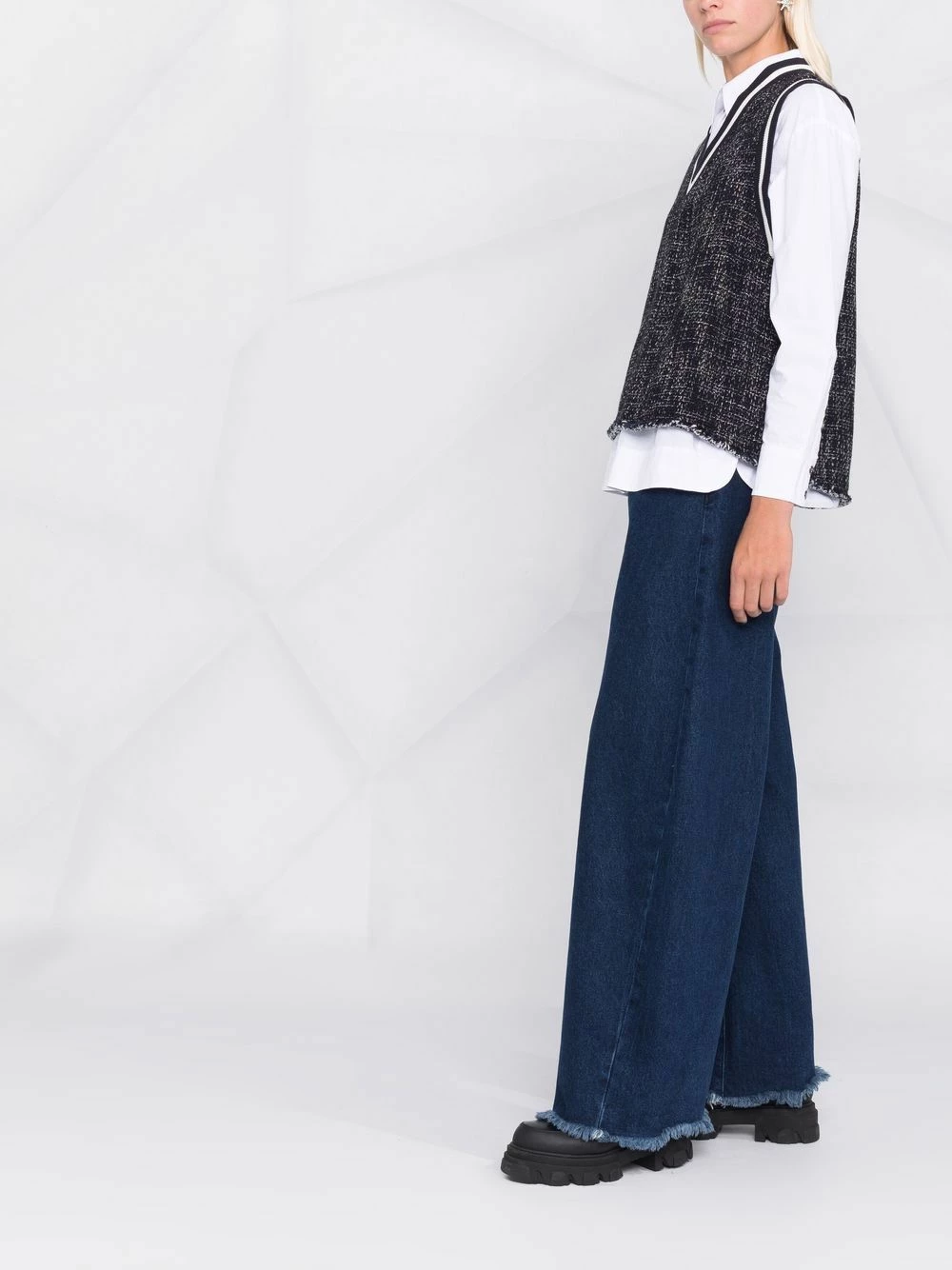 Maje Contrast trim knit vest knitted tops of women 6 Maje contrast-trim knit vest