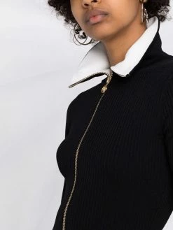 Maje polo zipped knit dress