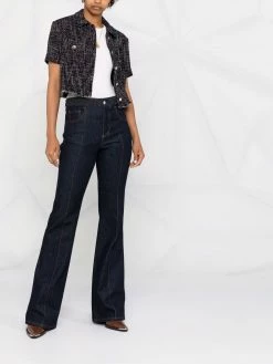 Maje tweed buttoned shirt