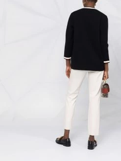 Maje contrasting-trim knitted cardigan