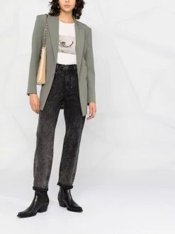 Maje high-rise straight-leg jeans