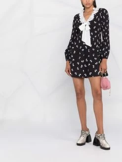 Maje all-over bow print dress