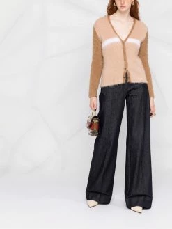 Maje two-tone knit cardigan