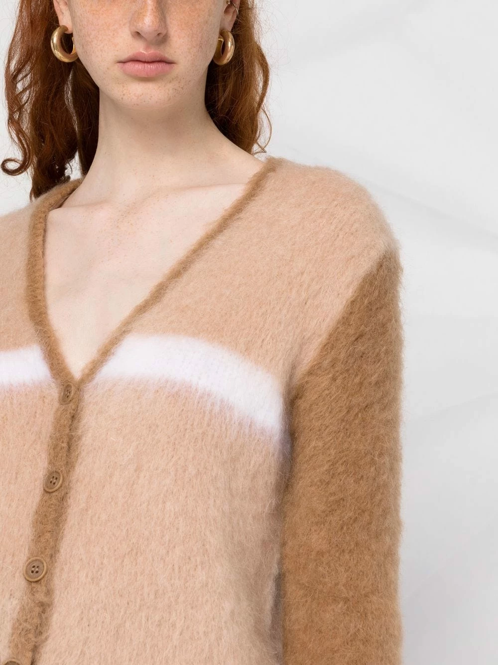 Maje Two tone knit cardigan cardigans of women 7 Maje two-tone knit cardigan