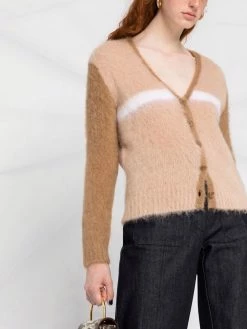 Maje Two tone knit cardigan cardigans of women 10 Maje two-tone knit cardigan