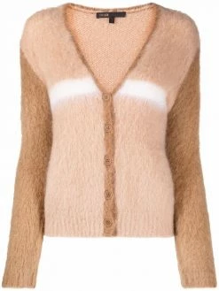 Maje two-tone knit cardigan