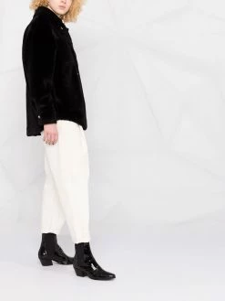 Maje Gold button faux fur jacket faux fur & shearling jackets of women 13 Maje gold-button faux-fur jacket