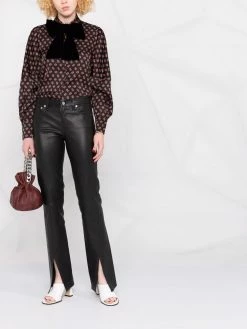 Maje pussy-bow collar shirt