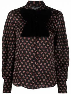Maje pussy-bow collar shirt