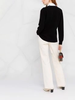 Maje Wool blend poplin collar cardigan cardigans of women 13 Maje wool-blend poplin collar cardigan