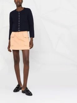 Maje quilted collarless jacket