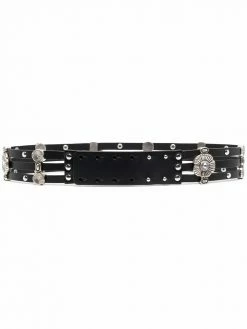 Maje flower detail leather belt