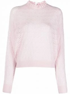 Maje open-knit wool-blend jumper