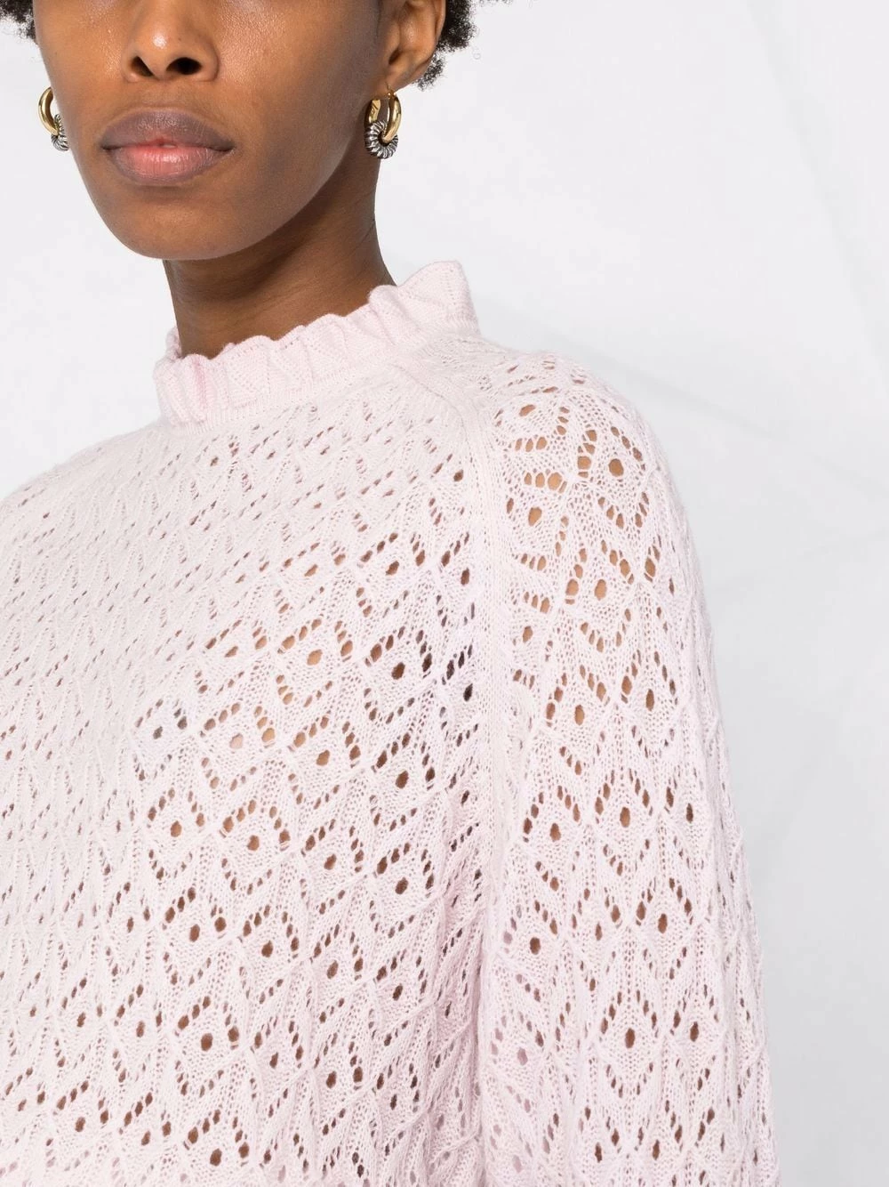 Maje Open knit wool blend jumper knitted sweaters of women 7 Maje open-knit wool-blend jumper