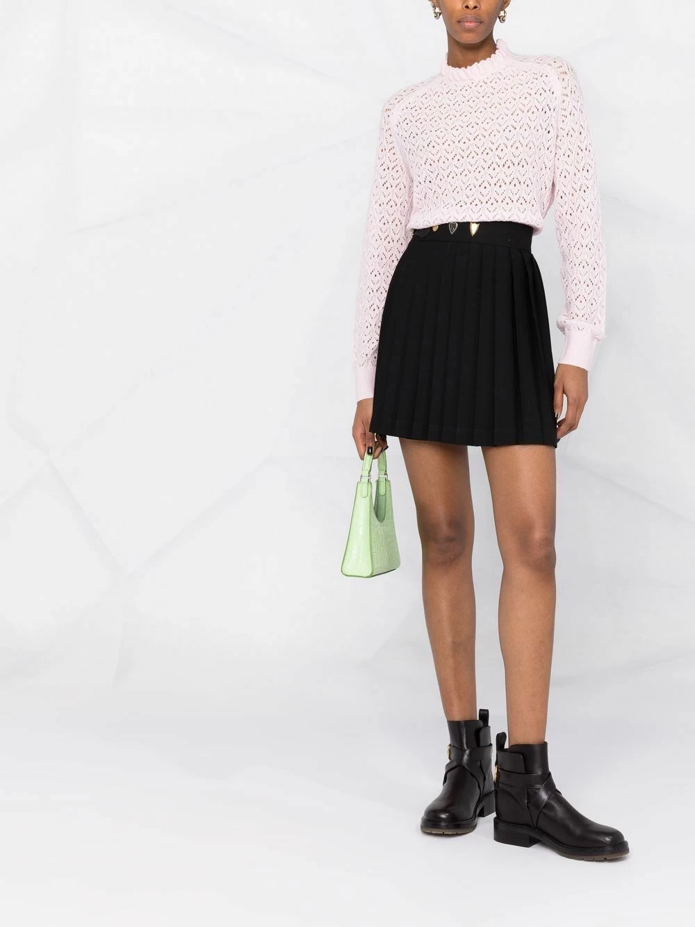 Maje Open knit wool blend jumper knitted sweaters of women 4 Maje open-knit wool-blend jumper