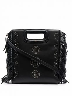 Maje M stud-embossed leather bag