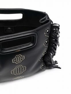 Maje M stud-embossed leather bag