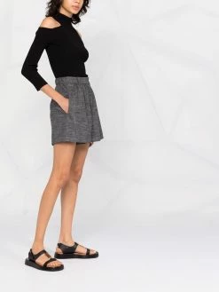 Maje cold-shoulder fitted top