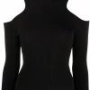 Maje Cold shoulder fitted top knitted tops of women 2 Maje cold-shoulder fitted top