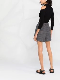 Maje cold-shoulder fitted top