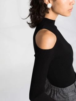 Maje cold-shoulder fitted top