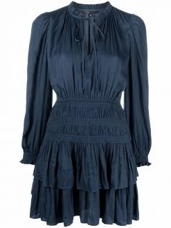 Maje long-sleeve shift mini dress