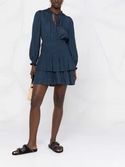 Maje long-sleeve shift mini dress