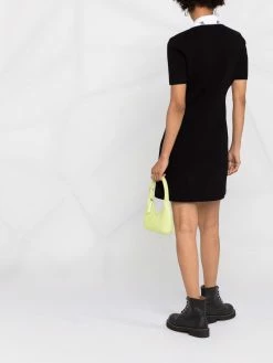 Maje scallop-collar cotton dress