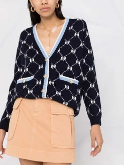 Maje bow embroidered cardigan