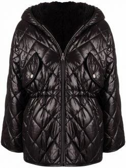 Maje quilted hooded jacket
