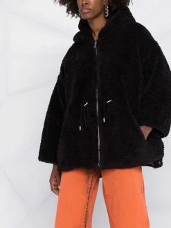 Maje quilted hooded jacket