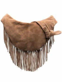 Maje Online 6 Maje fringed suede knot-detail bag