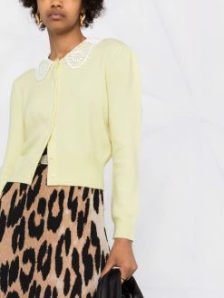 Maje lace-collar cardigan