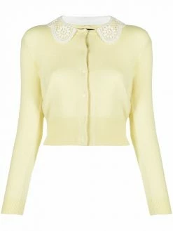 Maje lace-collar cardigan