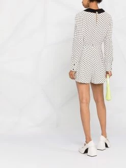 Maje bow-print V-neck dress