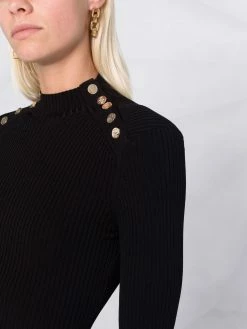 Maje funnel-neck fitted jumper