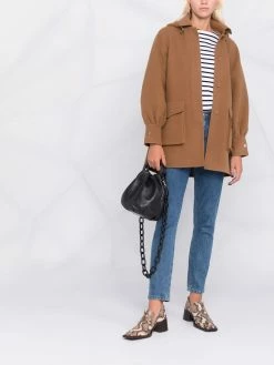 Maje belted single-breasted coat