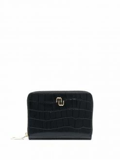 Maje croc-effect wallet
