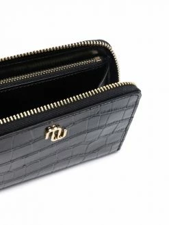 Maje croc-effect wallet